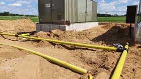 Gasrør er ved at blive anlagt