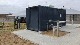 Modtagestation for biogas
